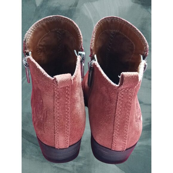 Lucky Brand Ankle Boots With Floral Embroidery Terracota Size 6.5M - Picture 2 of 14